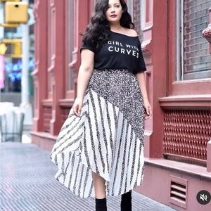 Lane Bryant Mixed Print Skirt